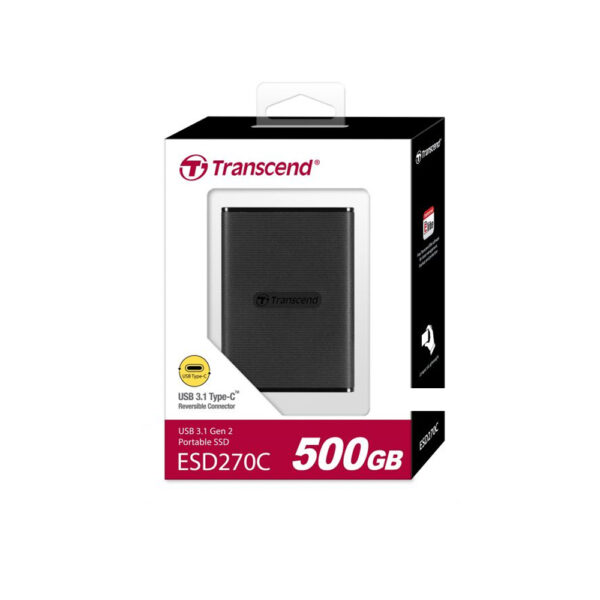 Ext Ssd Transcend 500gb Esd270c Usb-C- (2Y)