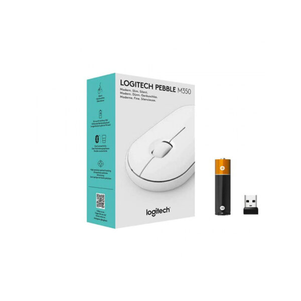 LOGITECH PEBBLE M350- MODERN, SLIM, SILENT MOUSE WITH BLUETOOTH – (1Y)