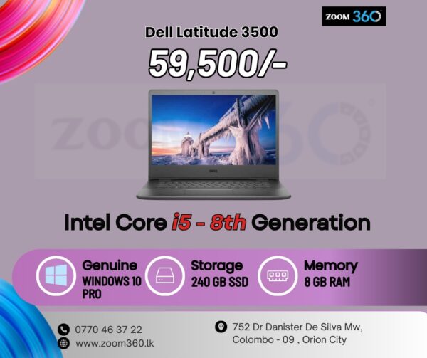 Dell Latitude 3400 Used Laptop - i5 / 8th gen/8 gb /256gb /Win 10 pro
