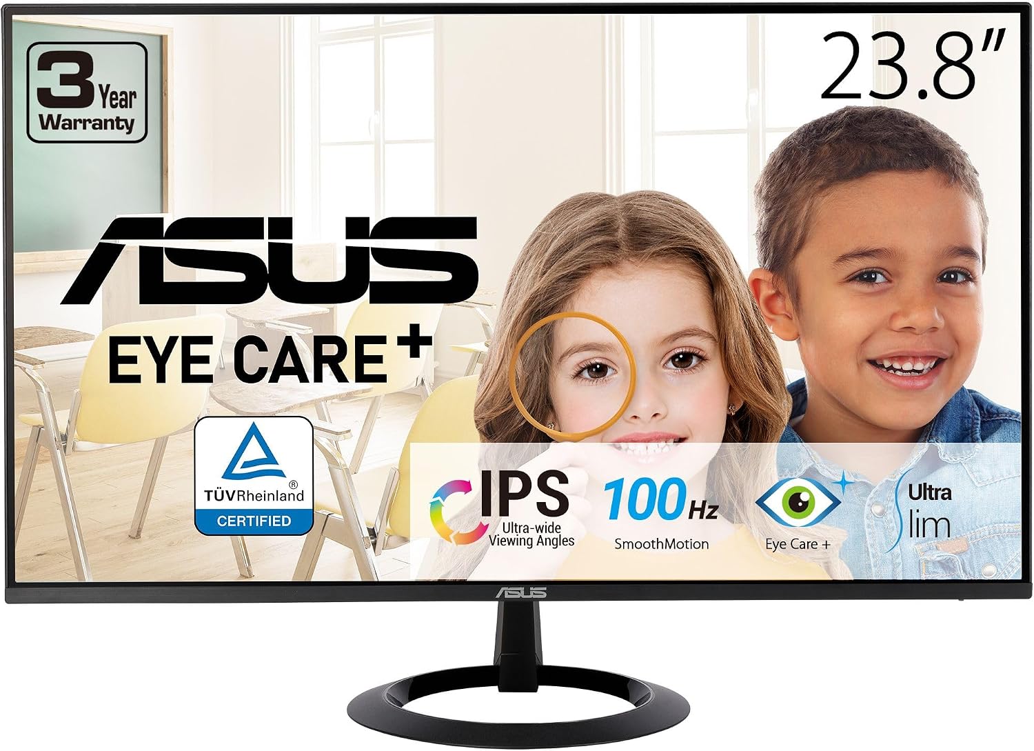 81lKHbwXBIL._AC_SL1500_ ASUS 24" VZ24EHF 100Hz IPS Frameless Monitor - Image 1