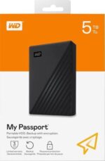 WD 5TB MY PASSPORT USB EXTERNAL HARD DRIVE  (2Y)