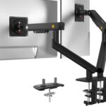 NB Dual Monitor Mount, Dual Monitor Stand fits up to 32 Inch, Mechanical Spring Monitor Arm, VESA 75/100 mm, Model-A5C (Black)