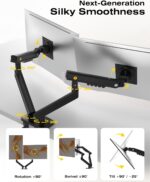 NB Dual Monitor Mount, Dual Monitor Stand fits up to 32 Inch, Mechanical Spring Monitor Arm, VESA 75/100 mm, Model-A5C (Black) - Image 4