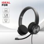 Honeywell Trueno U30 Wired On-Ear Headphones with Rotating Mic for HD Calling, Dual 40mm Drivers, Adjustable Headband for PC/Laptop/Computers, in-Built Noise canceling, Stereo Sound, Deep Bass(Ultimate Series) - Image 8