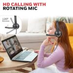 Honeywell Suono P40 Wired On-Ear Headphones with Rotating Mic for HD Calling, Dual 40mm Drivers, Adjustable Headband for PC/Laptop/Computers, in-Built Noise canceling, Stereo Sound, Deep Bass(Platinum Series) - Image 3