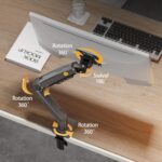 NB F80 Full Motion Swivel Ergonomic Monitor Arm with Gas Spring for 17-30”Computer Monitors – North Bayou - Image 3