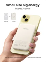 UGREEN 5000mAh 15W Magnetic Wireless Power Bank – Beige – PB560 – 25207 - Image 6