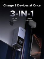 UGREEN 20000mAh 130W Nexode Smart Display Power Bank with Built-in Cable - Image 2