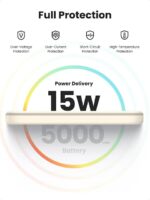 UGREEN 5000mAh 15W Magnetic Wireless Power Bank – Beige – PB560 – 25207 - Image 8