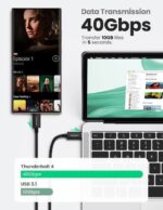 UGREEN 0.8 Meter Thunderbolt 4 8K Video, 40Gbps Data, 100W Cable - Image 4