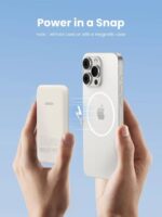 UGREEN 5000mAh 15W Magnetic Wireless Power Bank – Beige – PB560 – 25207 - Image 4