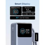 UGREEN 10000mAh 55W Nexode Pro Smart Digital Display Mini Power Bank with Build-in Type-C Cable - Image 6