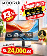KOORUI 21.5-inch Monitor 100Hz FHD SRGB 99% (3 Year Warranty)